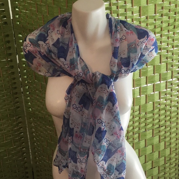 🐱NWT Just Too Adorable & So Much Fun Fashion Cat Scarf Wardrobe Must Have 🐱 - Picture 4 of 5